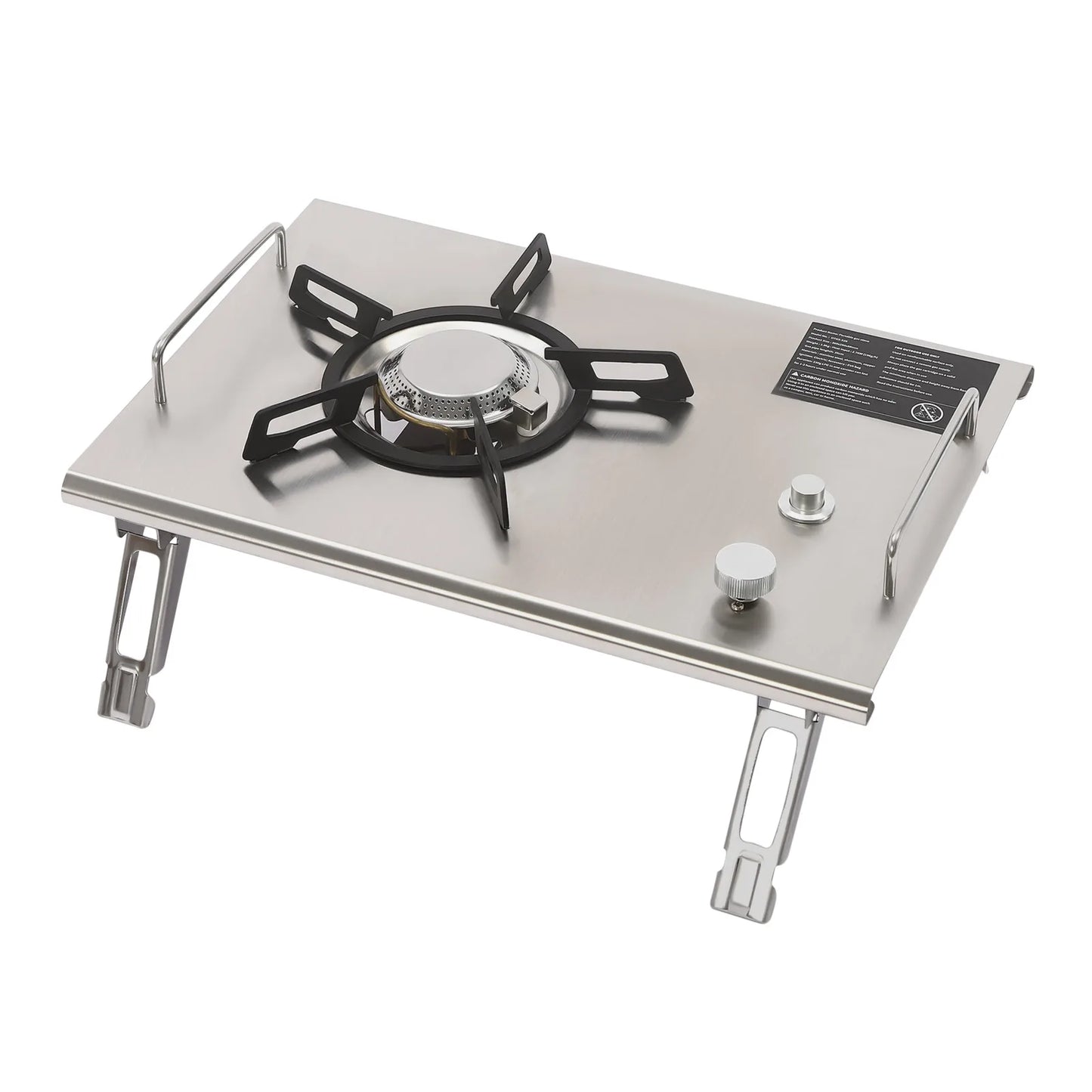 Foldable Portable Gas Stove Stainless Steel Single-Burner for Camping