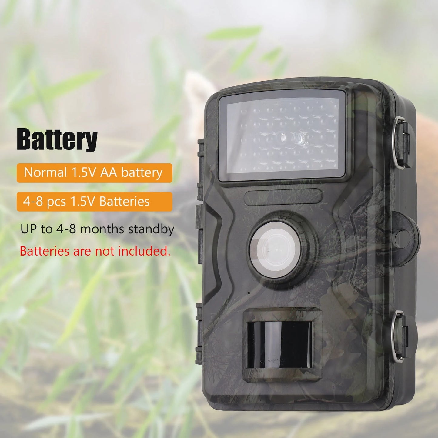 1080P Waterproof Hunting Camera with 16MP Night Vision and LCD Display