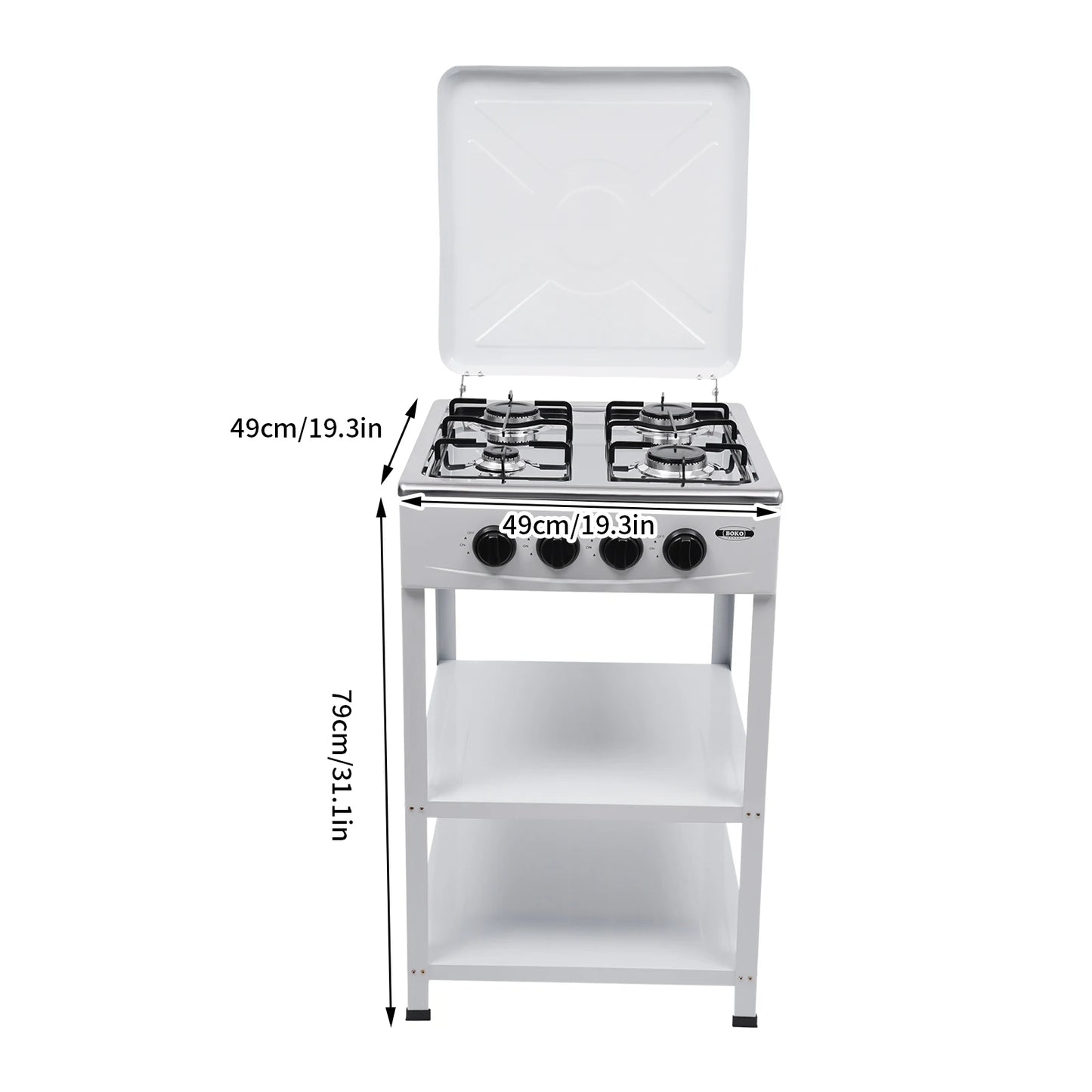 4/5 Burners Gas Stove with Independent Control for Outdoor Camping and Travel