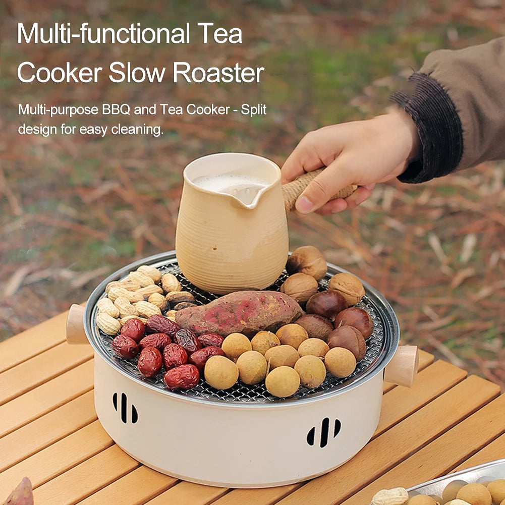 Portable Charcoal BBQ Stove Compact Tabletop Grill for Outdoor Camping