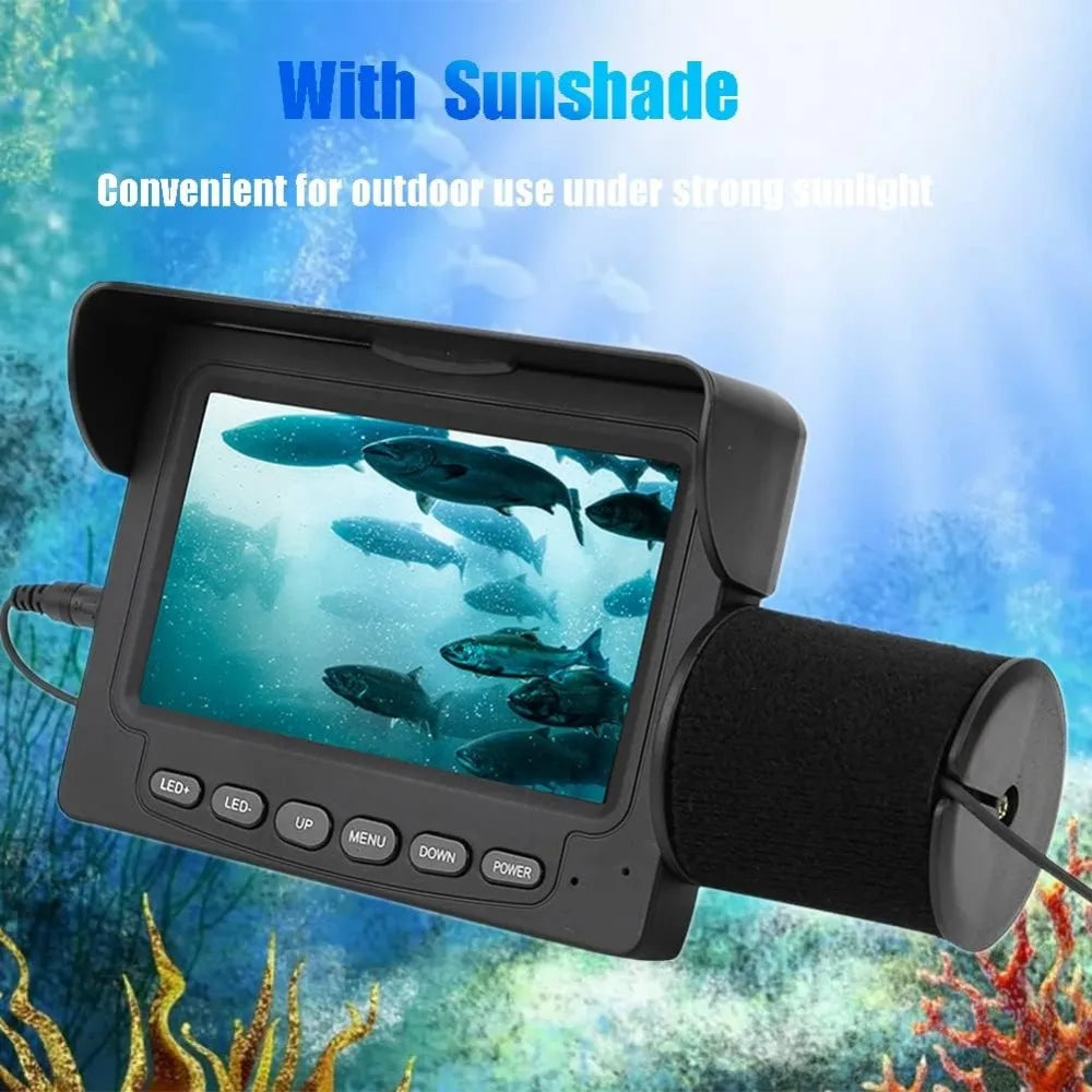 Portable Underwater Fishing Camera with 4.3 Inch Display and LED Brightness Control
