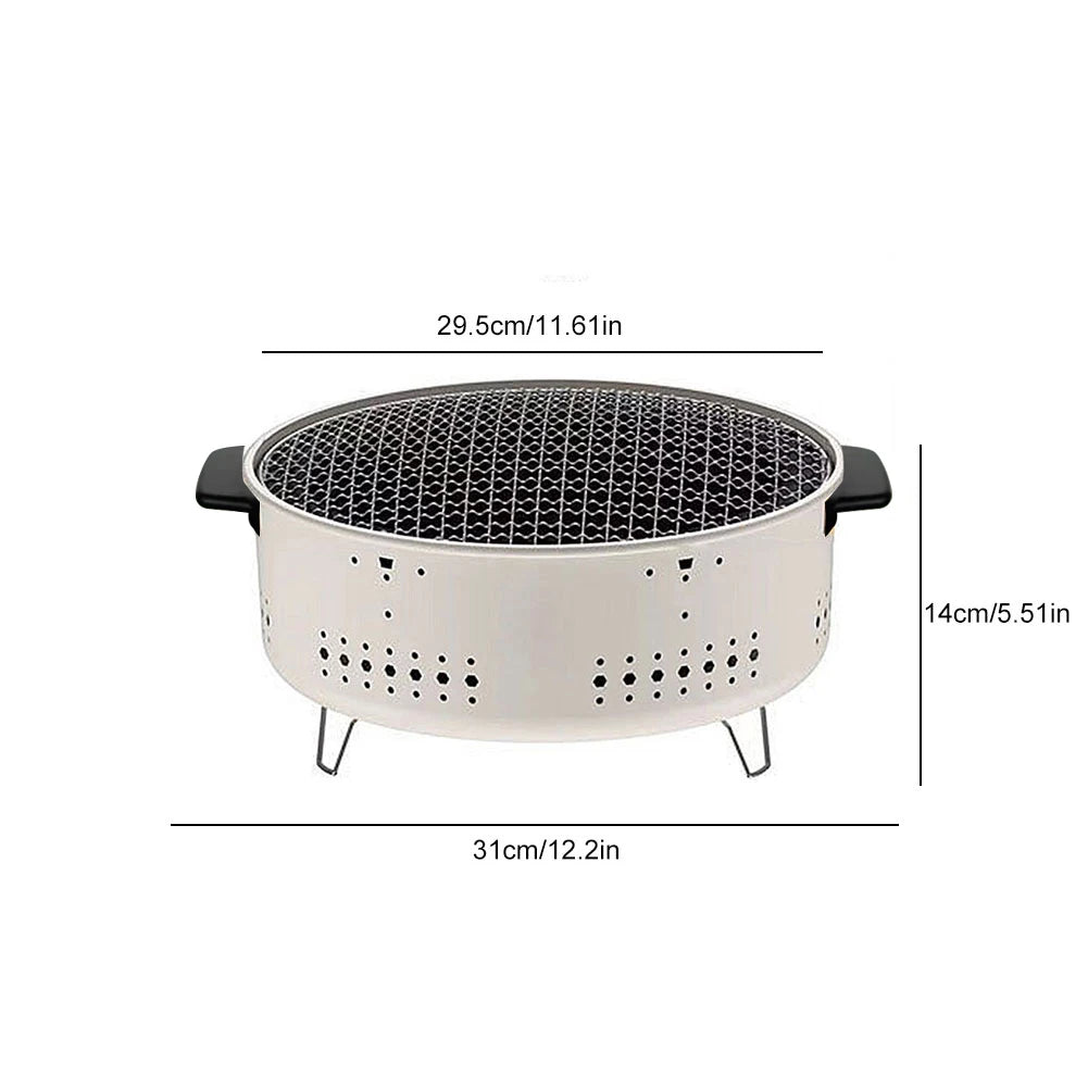 Portable Charcoal BBQ Stove Compact Tabletop Grill for Outdoor Camping