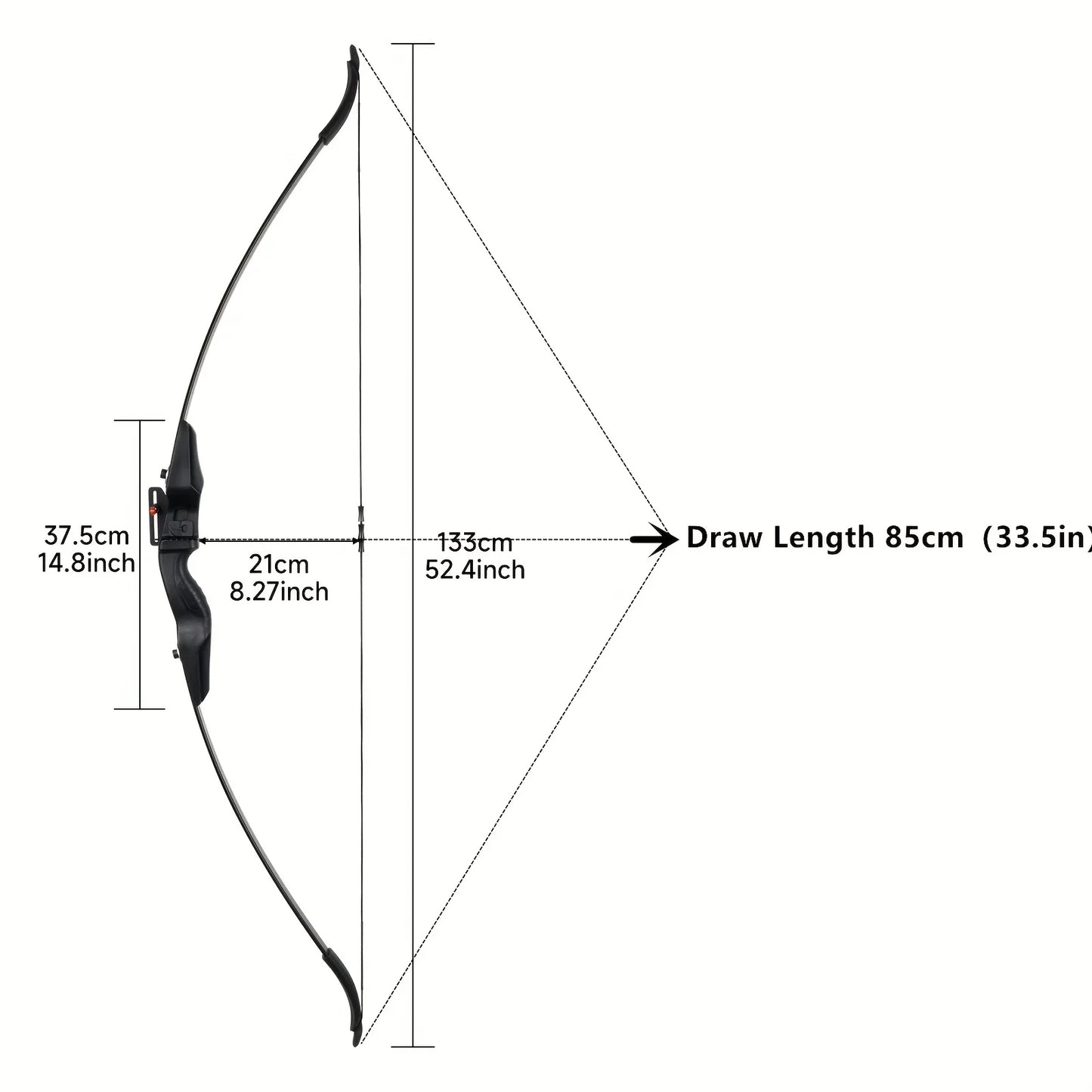 30lbs Right-Handed Recurve Bow for Beginners and Teens Outdoor Archery Practice