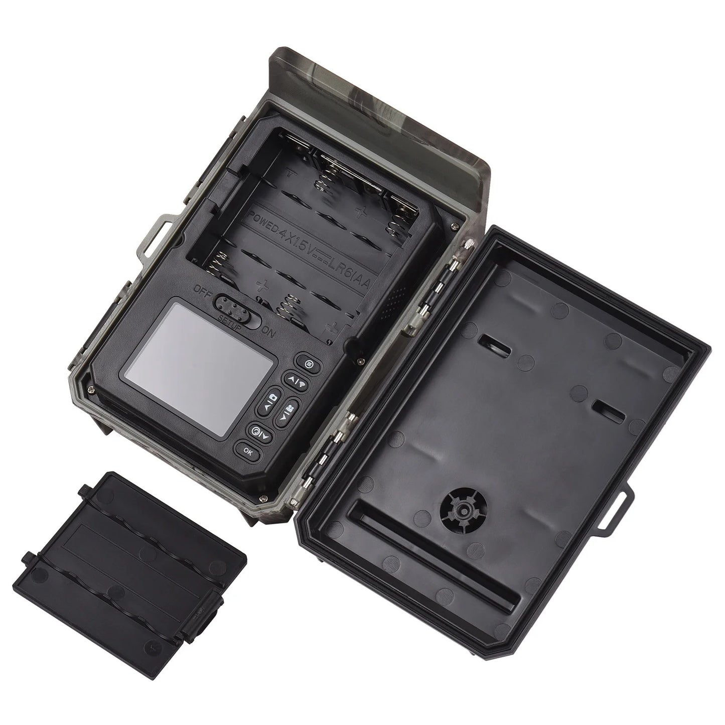 Solar Powered 50MP 4K Trail Camera With 0.3s Trigger Time For Wildlife Monitoring
