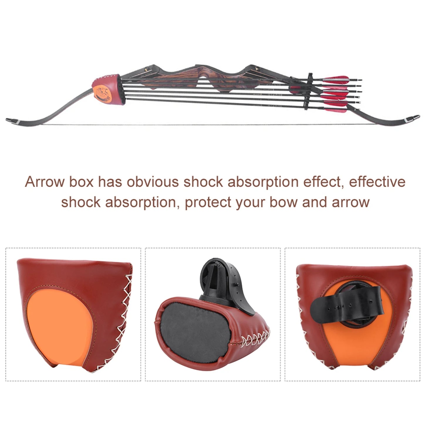 Quick Release 6 Arrows Archery Quiver for Recurved Bow Outdoor Hunting Accessory