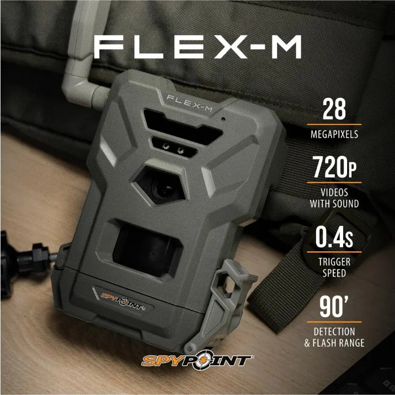 SPYPOINT Flex-M Twin Pack Cellular Trail Cameras with Night Vision and GPS