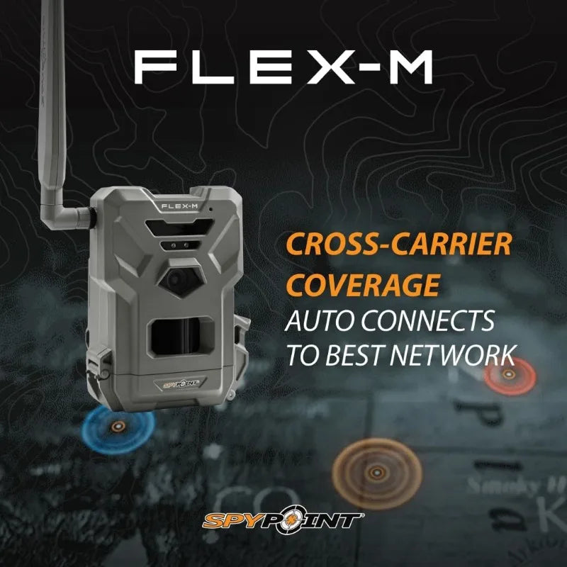 SPYPOINT Flex-M Twin Pack Cellular Trail Cameras with Night Vision and GPS