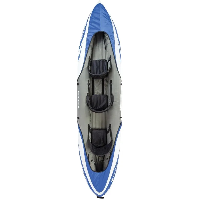 Sevylor Big Basin 3 Person Inflatable Kayak with Adjustable Seats and Carry Handles