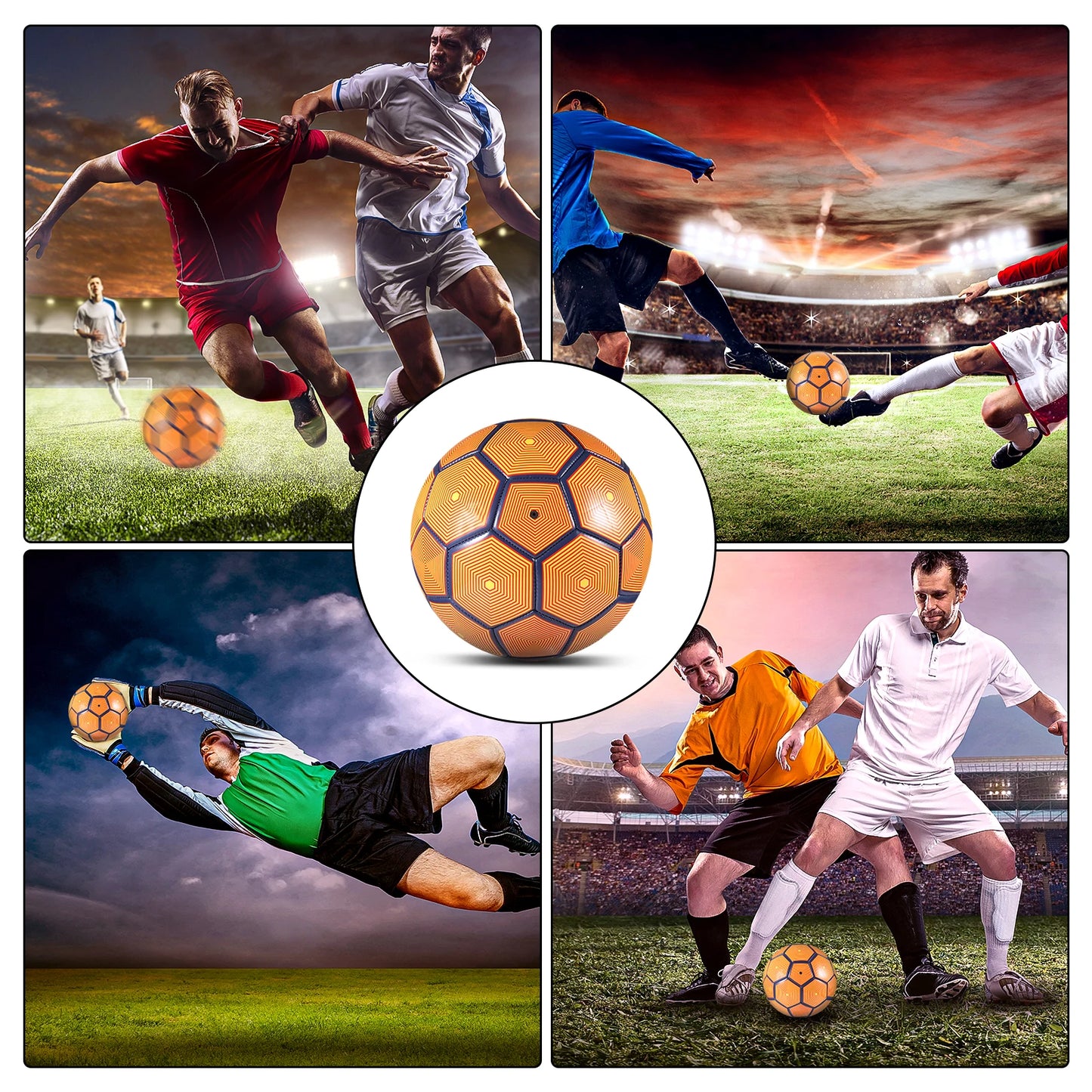 Versatile Size 5 Soccer Ball for Kids Training Durable Inflatable Seamless Design