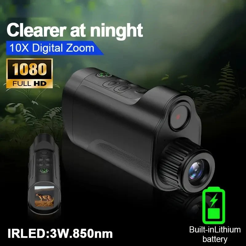 Infrared Night Vision Telescope Camera 10X Zoom 2.8 Inch Screen for Wildlife