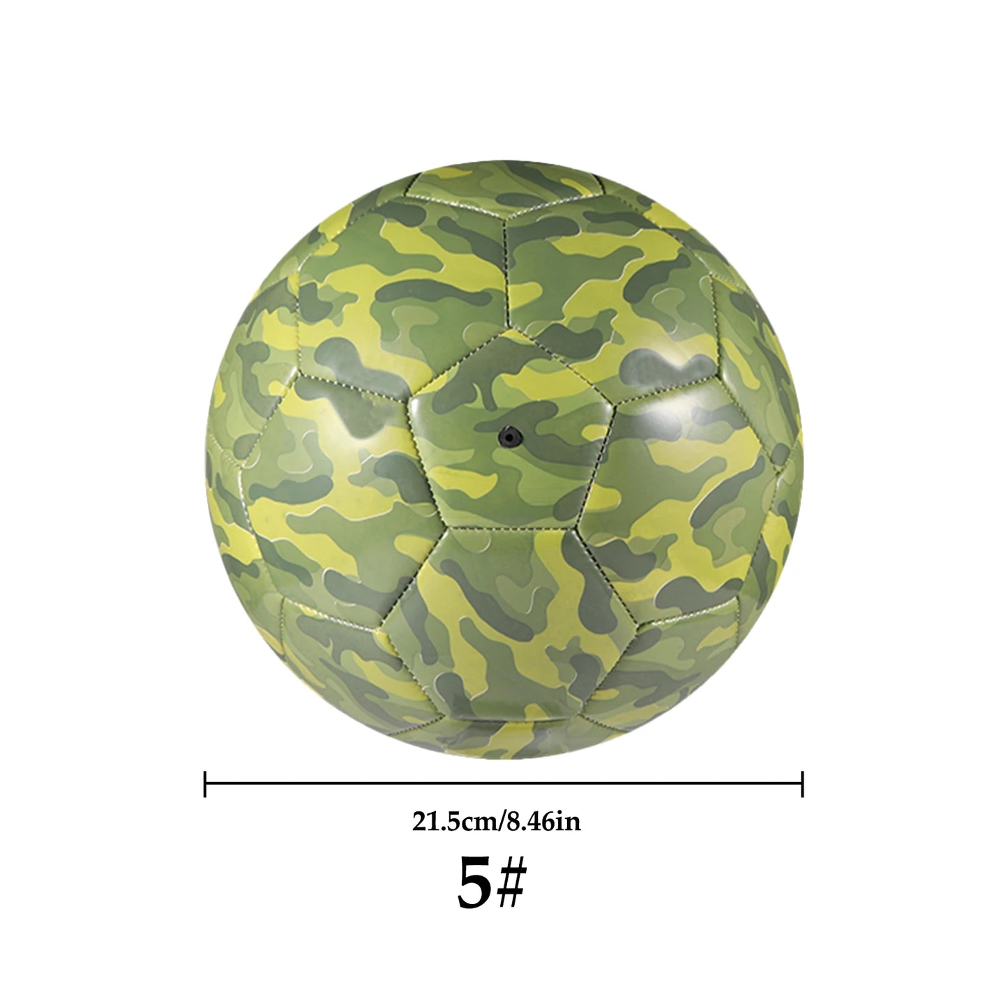 Girls Size 4 Camouflage Soccer Ball with Pump for All Ages Fun