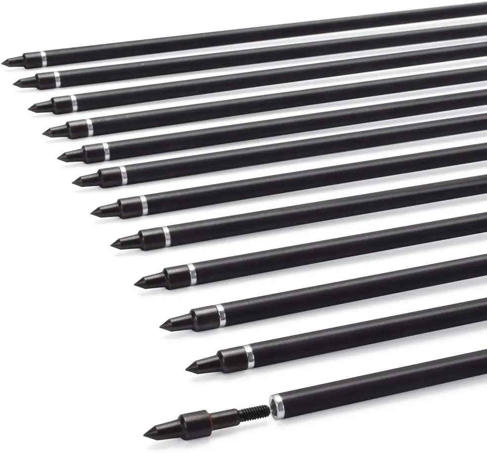 Elong 6/12PCS Carbon Hunting Arrows for Compound Bows 26 28 30 Inch