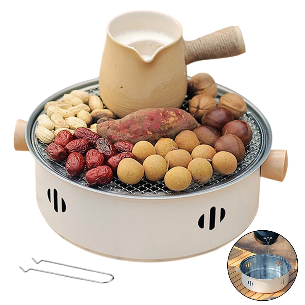 Portable Charcoal BBQ Stove Compact Tabletop Grill for Outdoor Camping