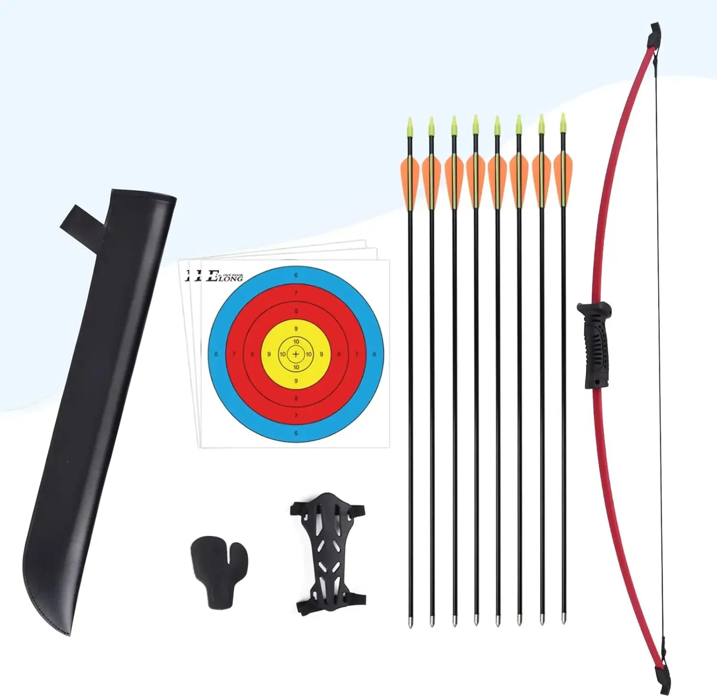 Recurve Bow and Arrow Set for Junior Archery Training with Accessories