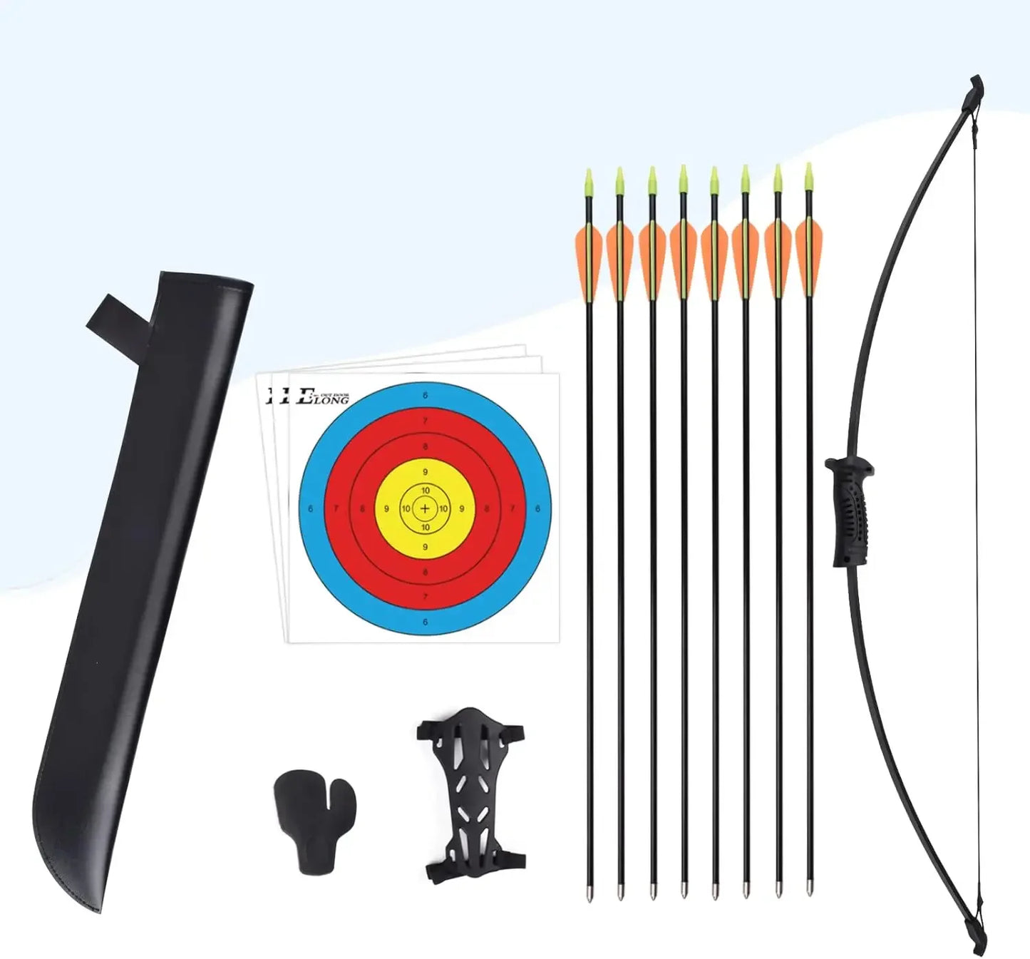 Recurve Bow and Arrow Set for Junior Archery Training with Accessories