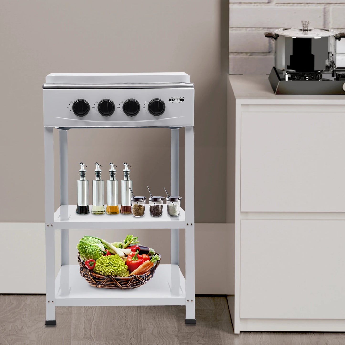 4/5 Burners Gas Stove with Independent Control for Outdoor Camping and Travel
