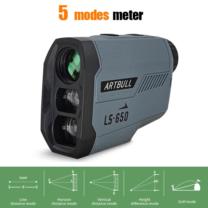 Laser Rangefinder for Hunting and Golf 650m Slope Flag-Lock Distance Meter