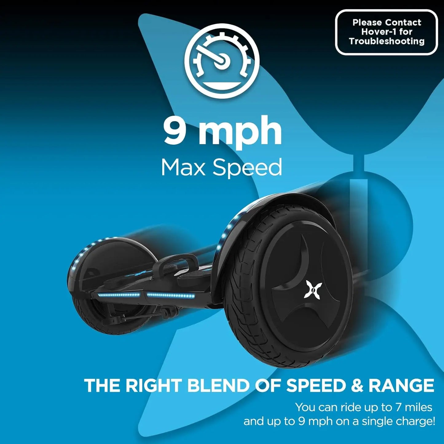 Hover-1 Rogue Hoverboard Black with 36V Battery and 30km/h Max Speed