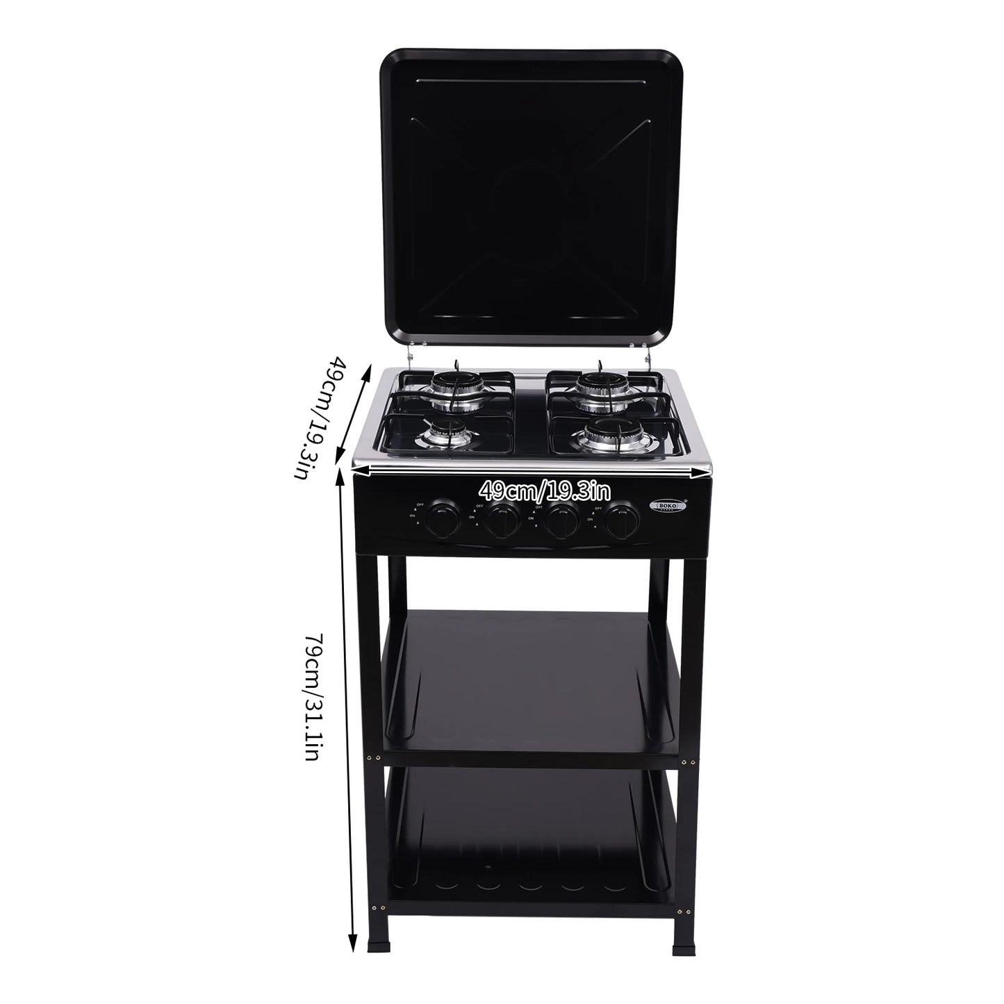 4/5 Burners Gas Stove with Independent Control for Outdoor Camping and Travel
