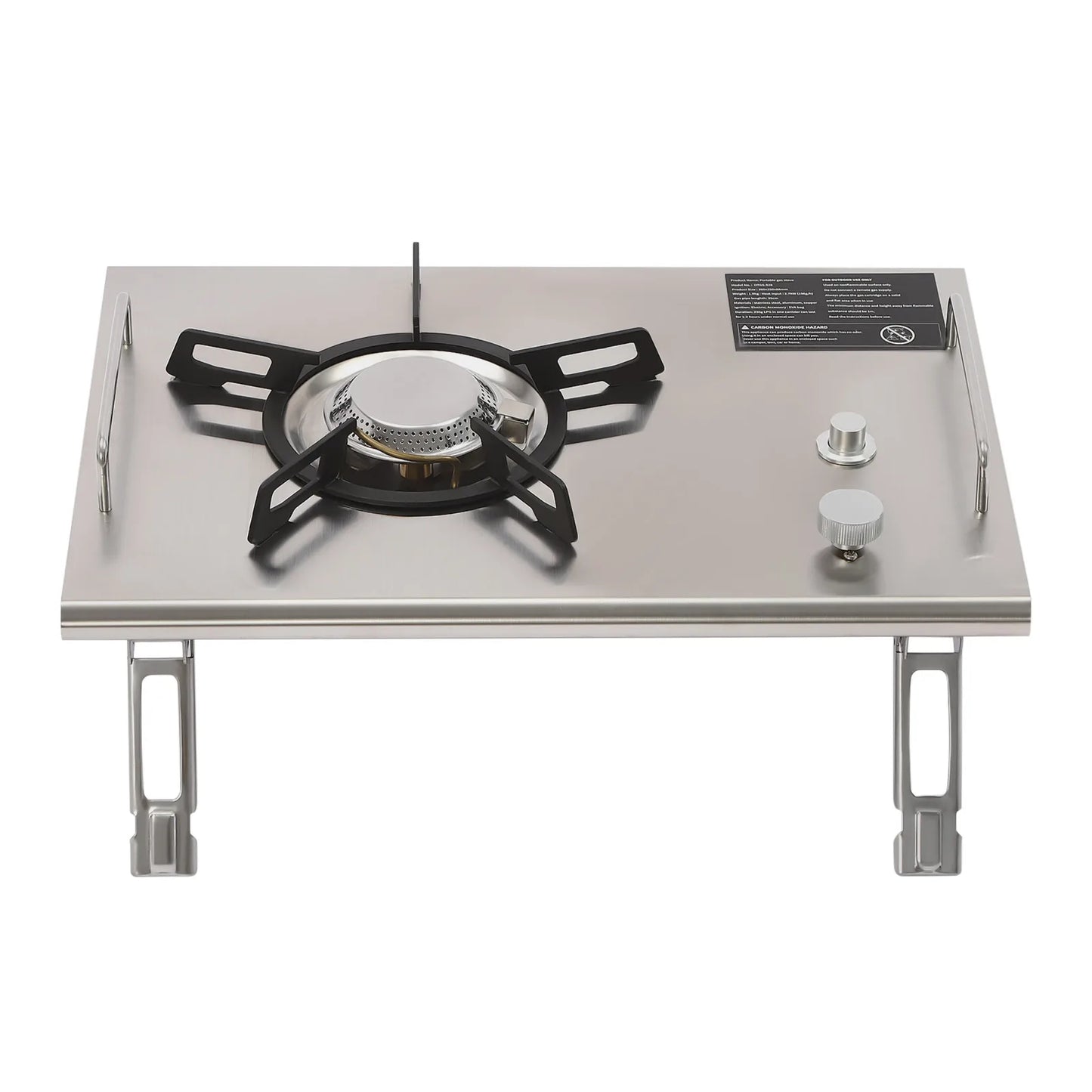 Foldable Portable Gas Stove Stainless Steel Single-Burner for Camping