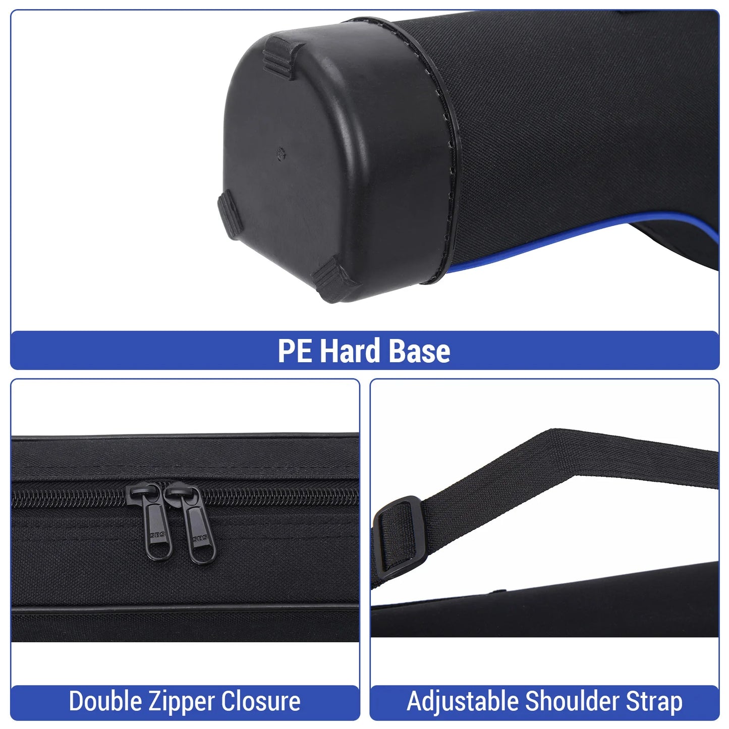 Waterproof Fishing Rod Bag 1.3m Hard Shell Tackle Storage Case