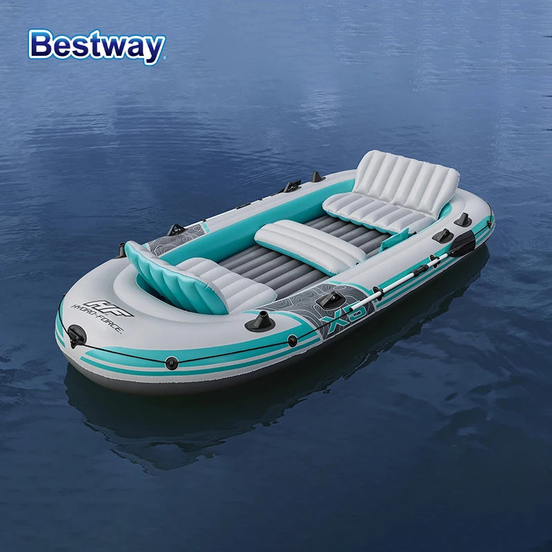 Bestway 65159 Inflatable Kayak for 5 People Durable PVC Large Adventure Boat