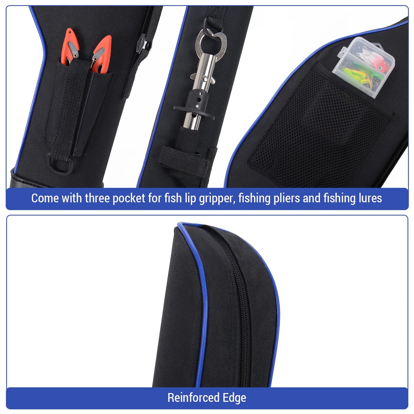 Waterproof Fishing Rod Bag 1.3m Hard Shell Tackle Storage Case