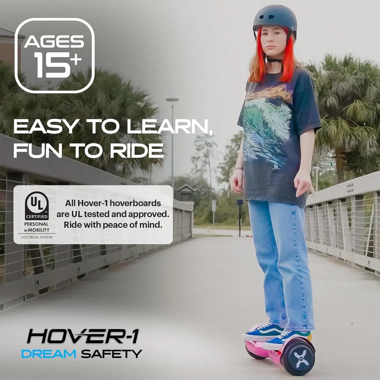 Hover-1 Dream Hoverboard Black with 36V Battery and 30 km/h Speed