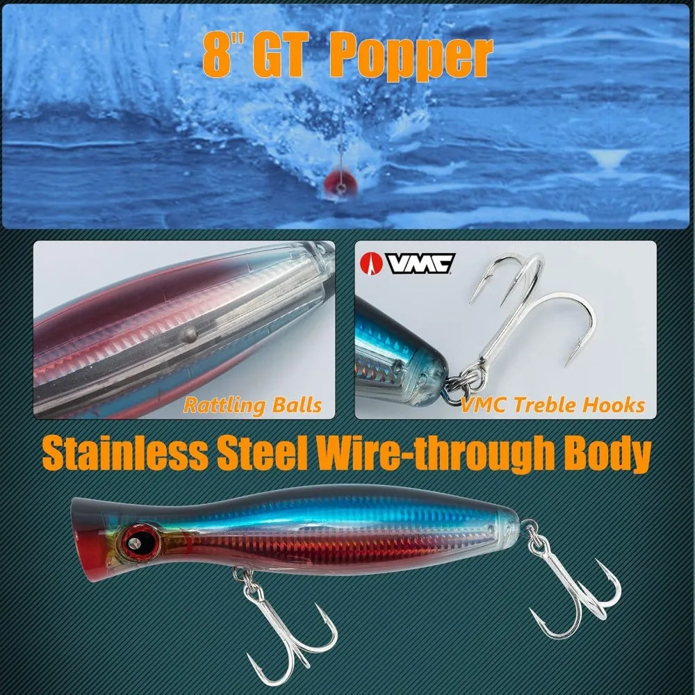 Surf Rod and Reel Combination Saltwater Fishing Tackle Set for Beach Casting