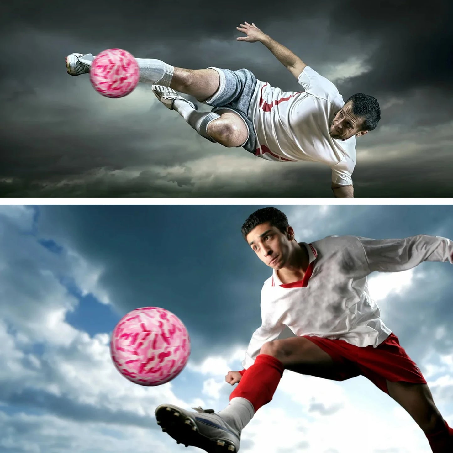Girls Size 4 Camouflage Soccer Ball with Pump for All Ages Fun