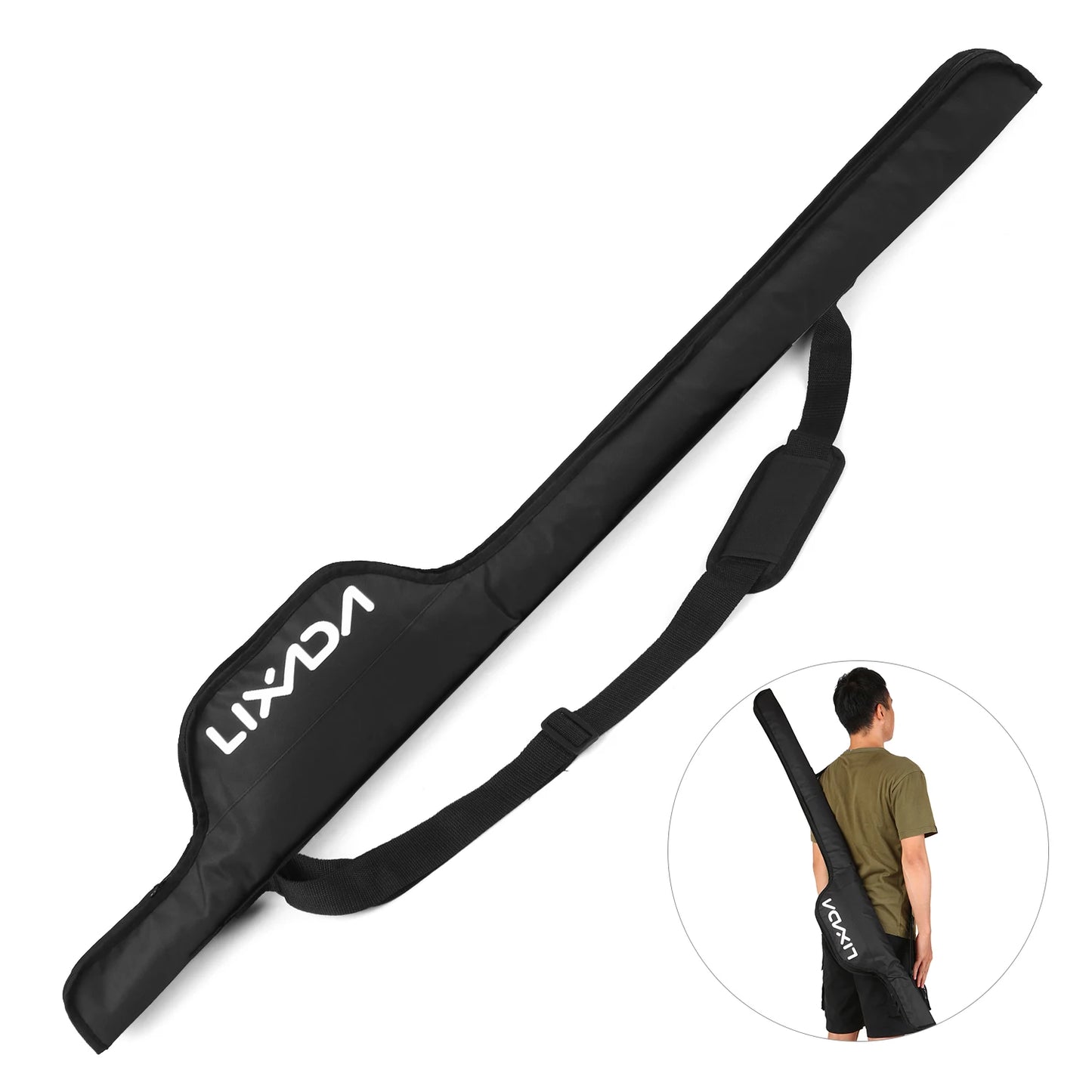 Portable 55 Inch Fishing Rod Bag Durable Oxford Fabric Tackle Storage Case