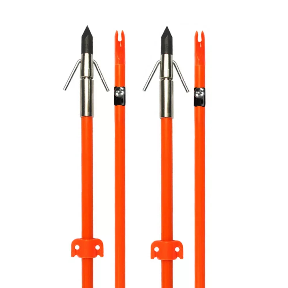 Bowfishing Arrows 3/6/12Pcs Fiberglass with Fish Hunting Broadhead Tips