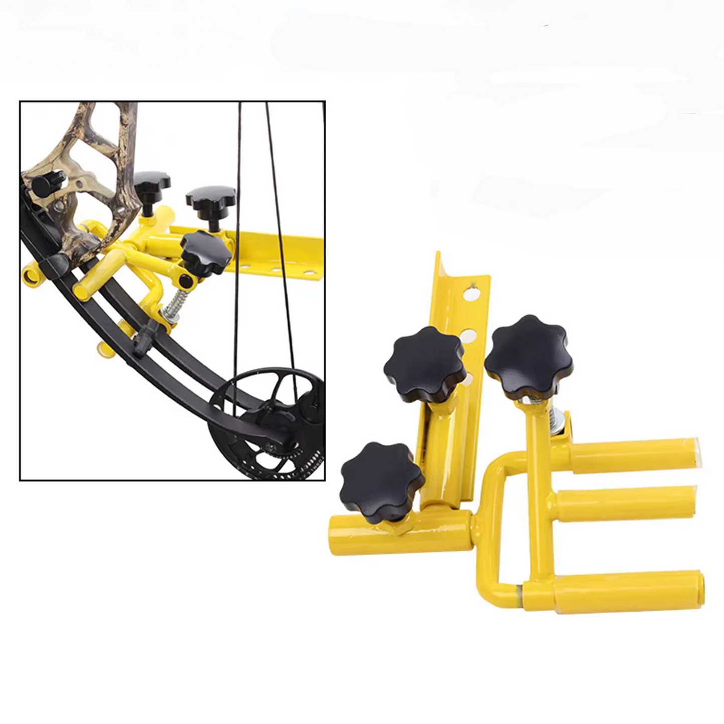 360 Degree Rotation Archery Bow Vise Adjustable String Level Tuning Set