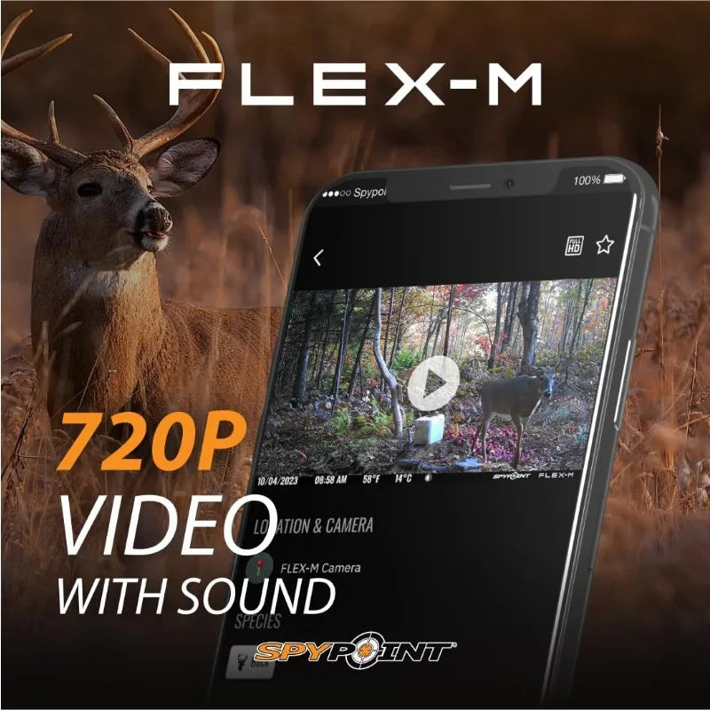 SPYPOINT Flex-M Twin Pack Cellular Trail Cameras with Night Vision and GPS