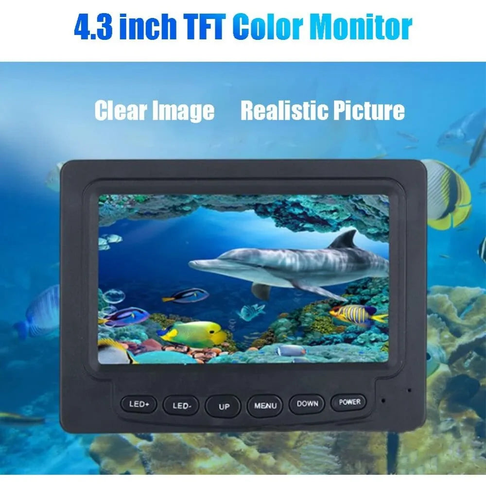 Portable Underwater Fishing Camera with 4.3 Inch Display and LED Brightness Control