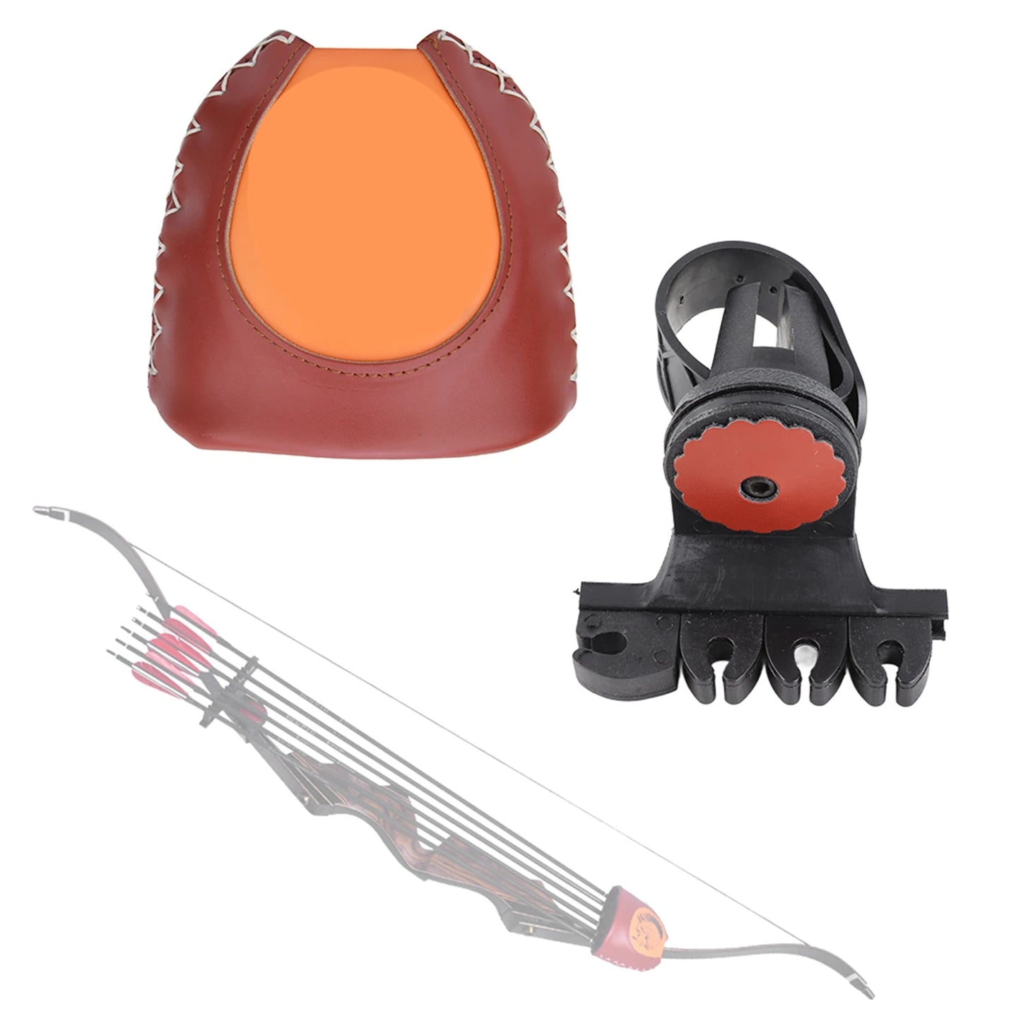 Quick Release 6 Arrows Archery Quiver for Recurved Bow Outdoor Hunting Accessory