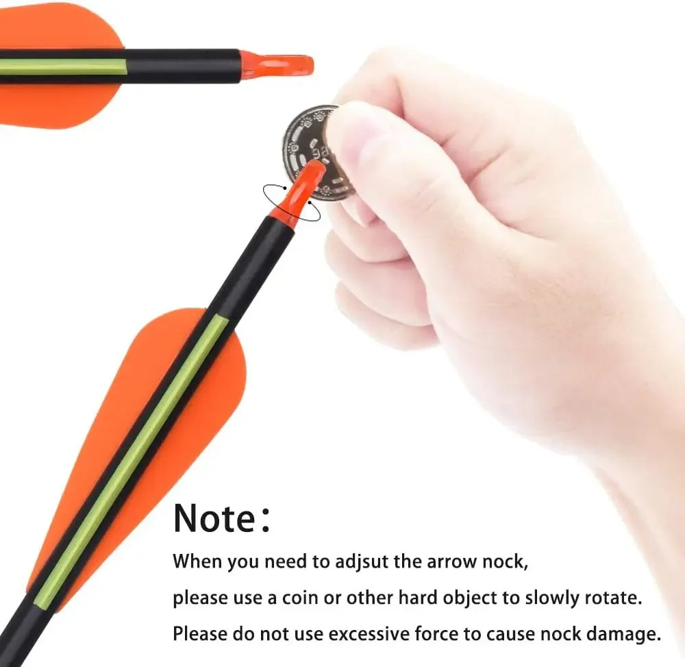 Carbon Hunting Arrows with 100 Grain Removable Tips for Archery Practice