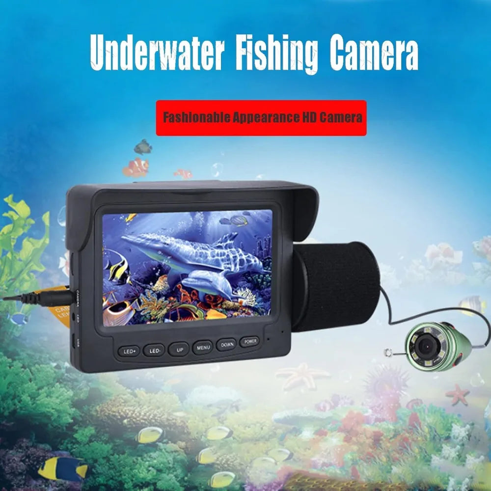 Portable Underwater Fishing Camera with 4.3 Inch Display and LED Brightness Control
