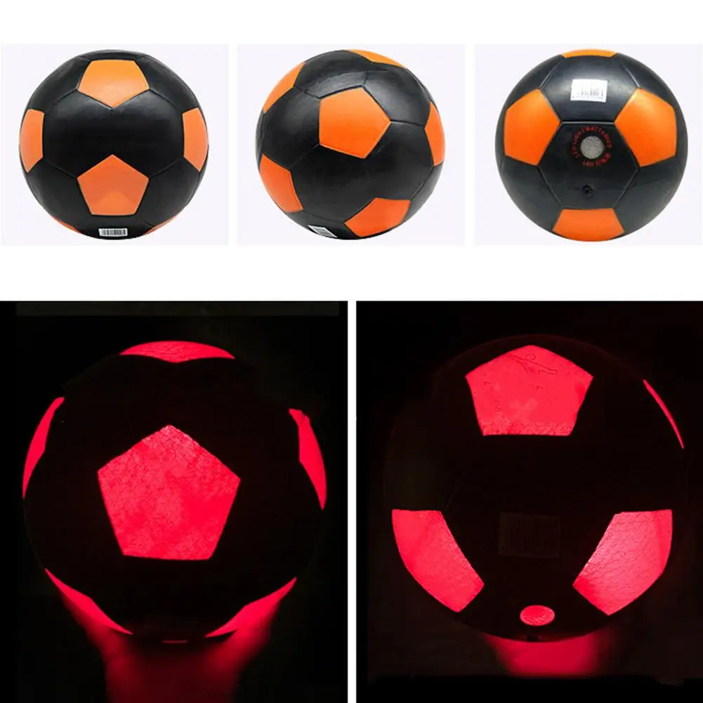 LED Glow Soccer Ball for Night Training - Bright Light Up Luminous Football