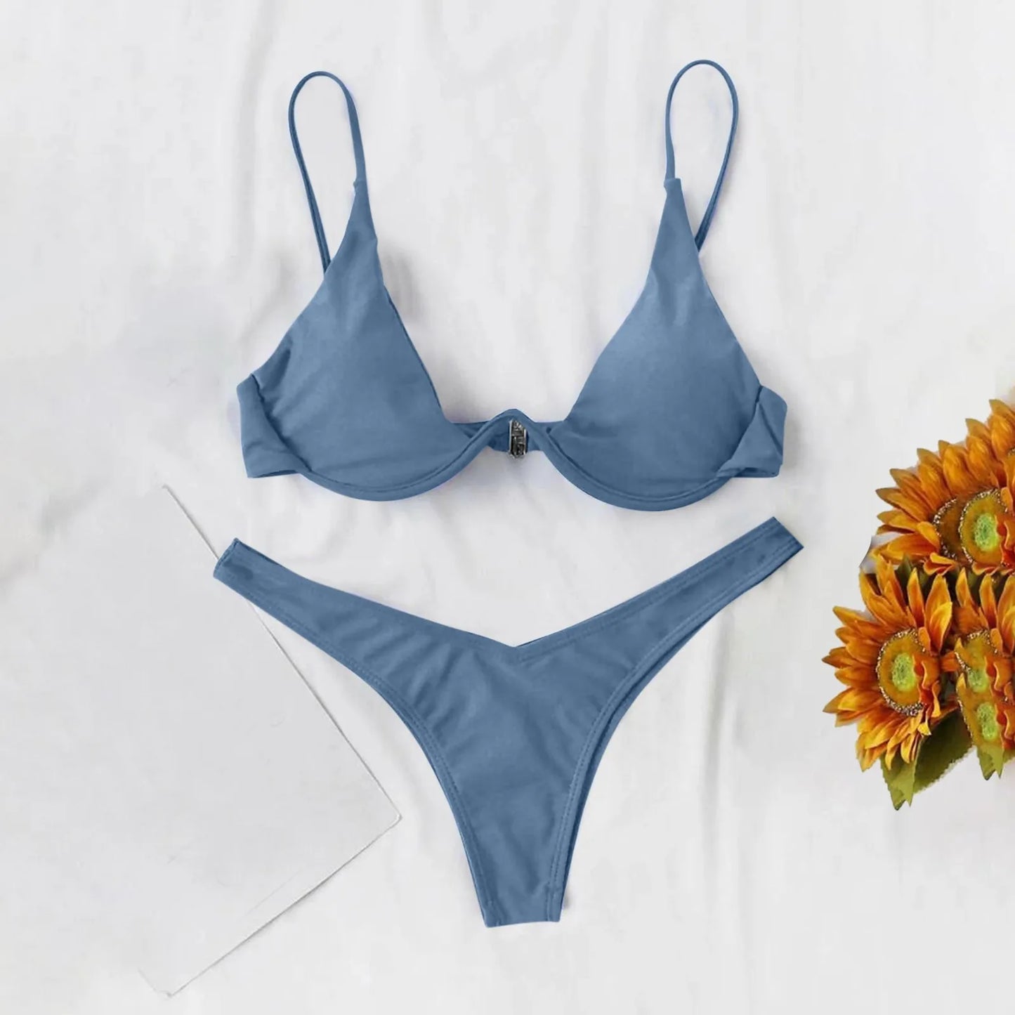 2025 Sexy Low Waisted Bikini Swimsuit Two Piece Brazilian Swimwear Sale