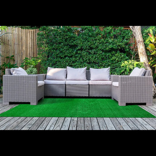 Large 9 Ft X 12 Ft Artificial Grass Indoor Outdoor Rug Durable Lush Green