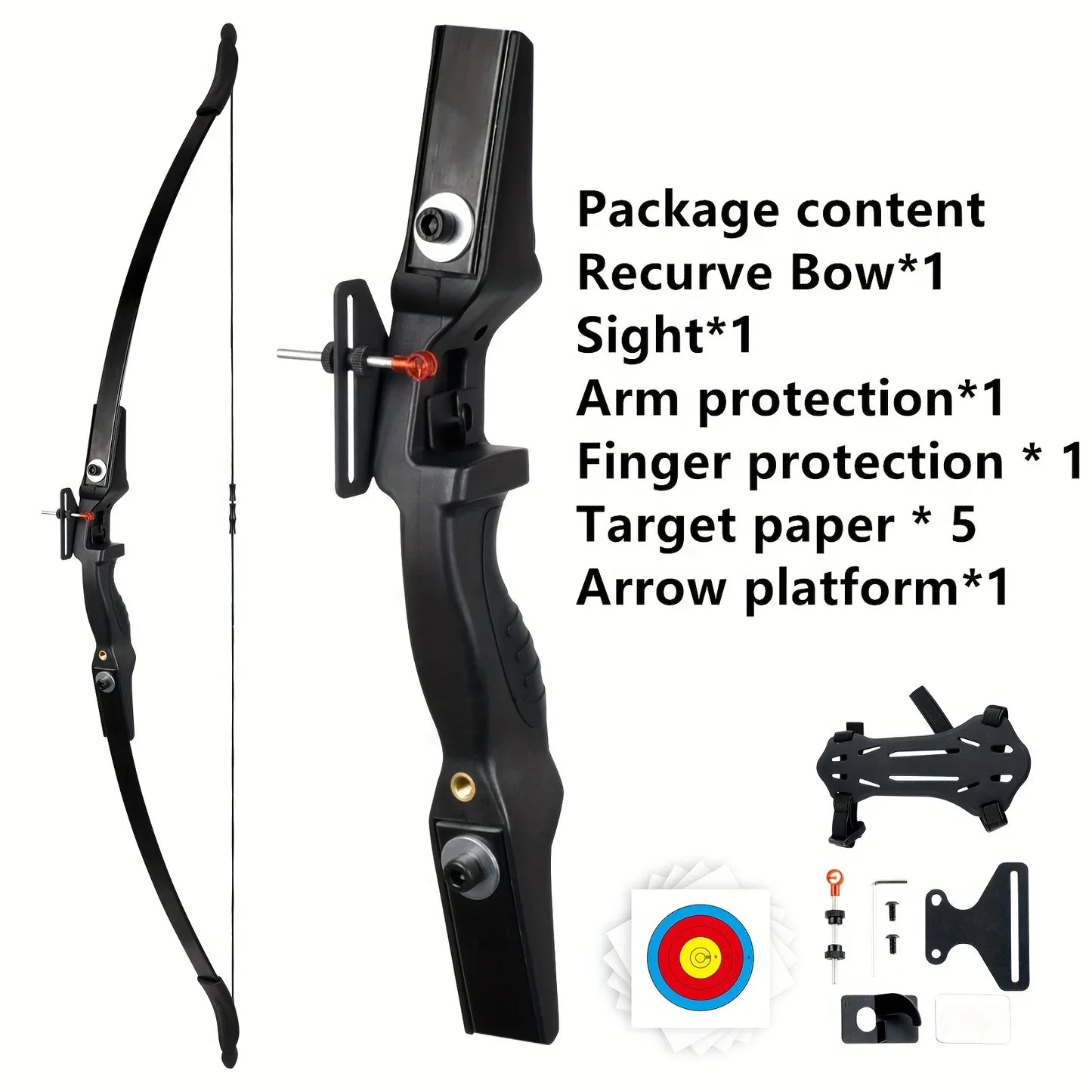 30lbs Right-Handed Recurve Bow for Beginners and Teens Outdoor Archery Practice