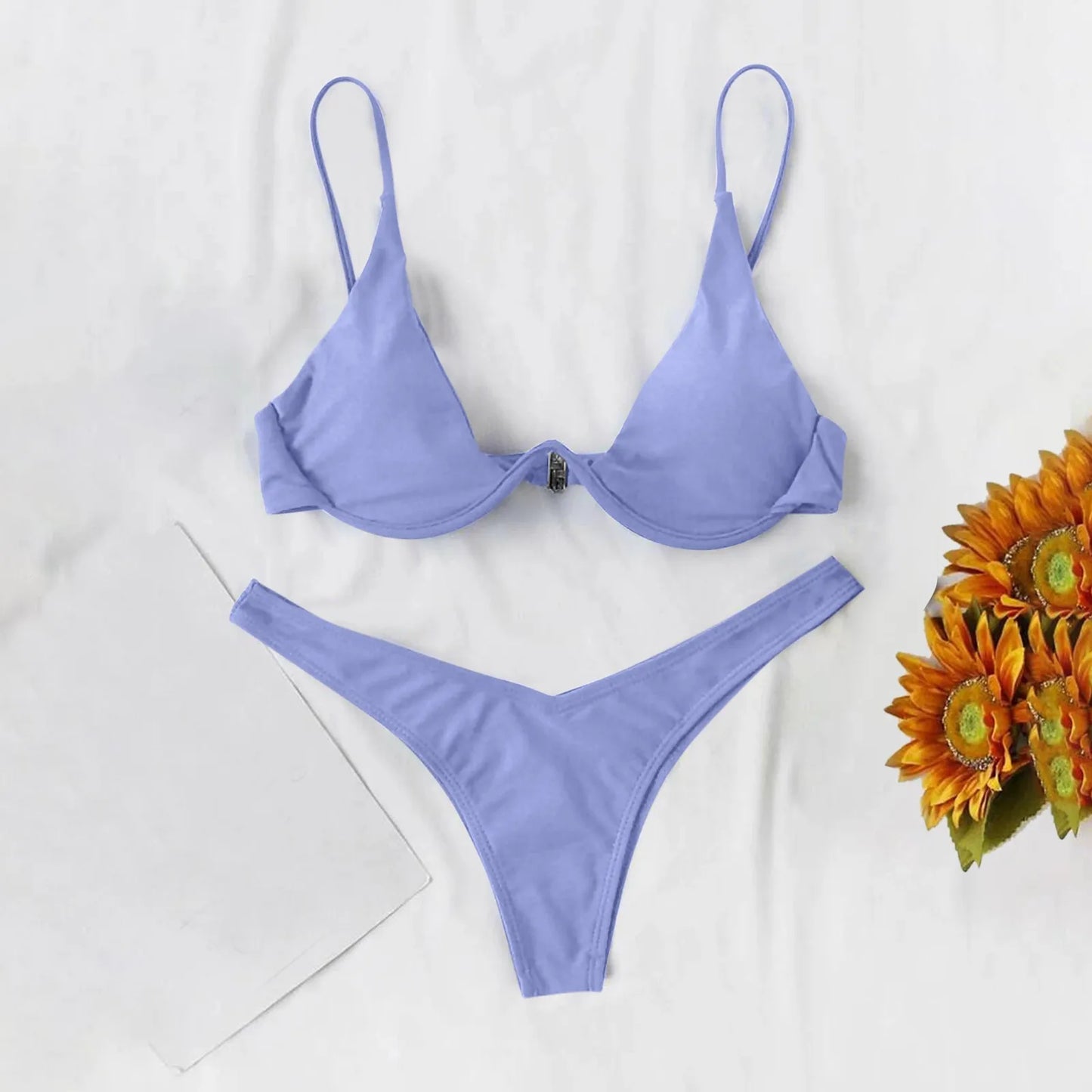 2025 Sexy Low Waisted Bikini Swimsuit Two Piece Brazilian Swimwear Sale