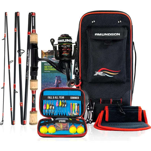 Savvy Rider All-in-One Fishing Combo Quick Setup Backpacker Gear