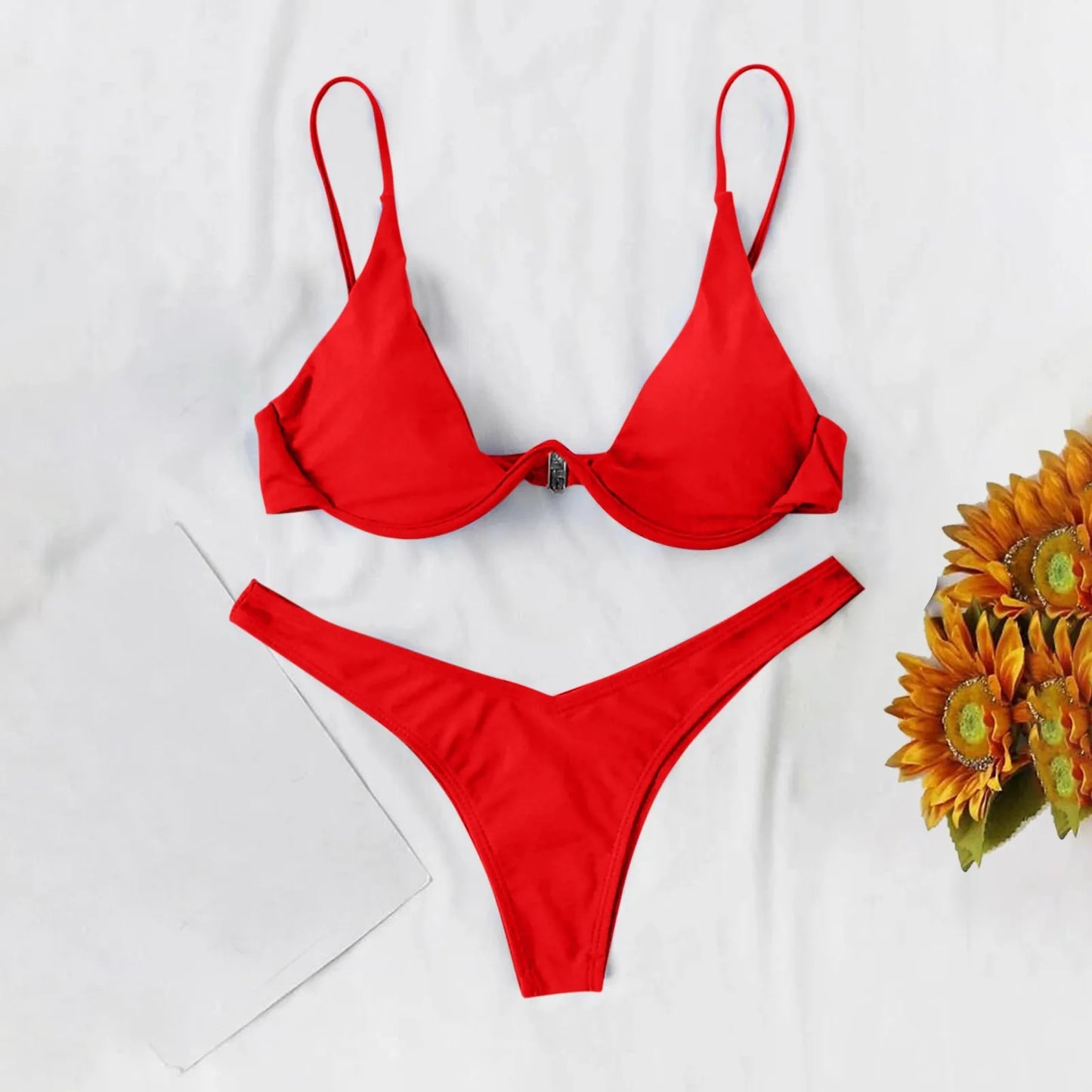 2025 Sexy Low Waisted Bikini Swimsuit Two Piece Brazilian Swimwear Sale
