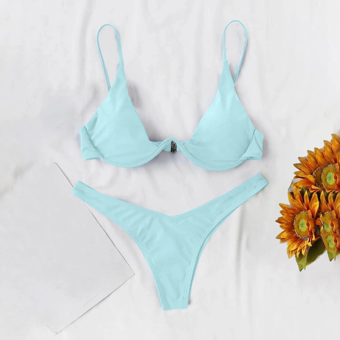 2025 Sexy Low Waisted Bikini Swimsuit Two Piece Brazilian Swimwear Sale