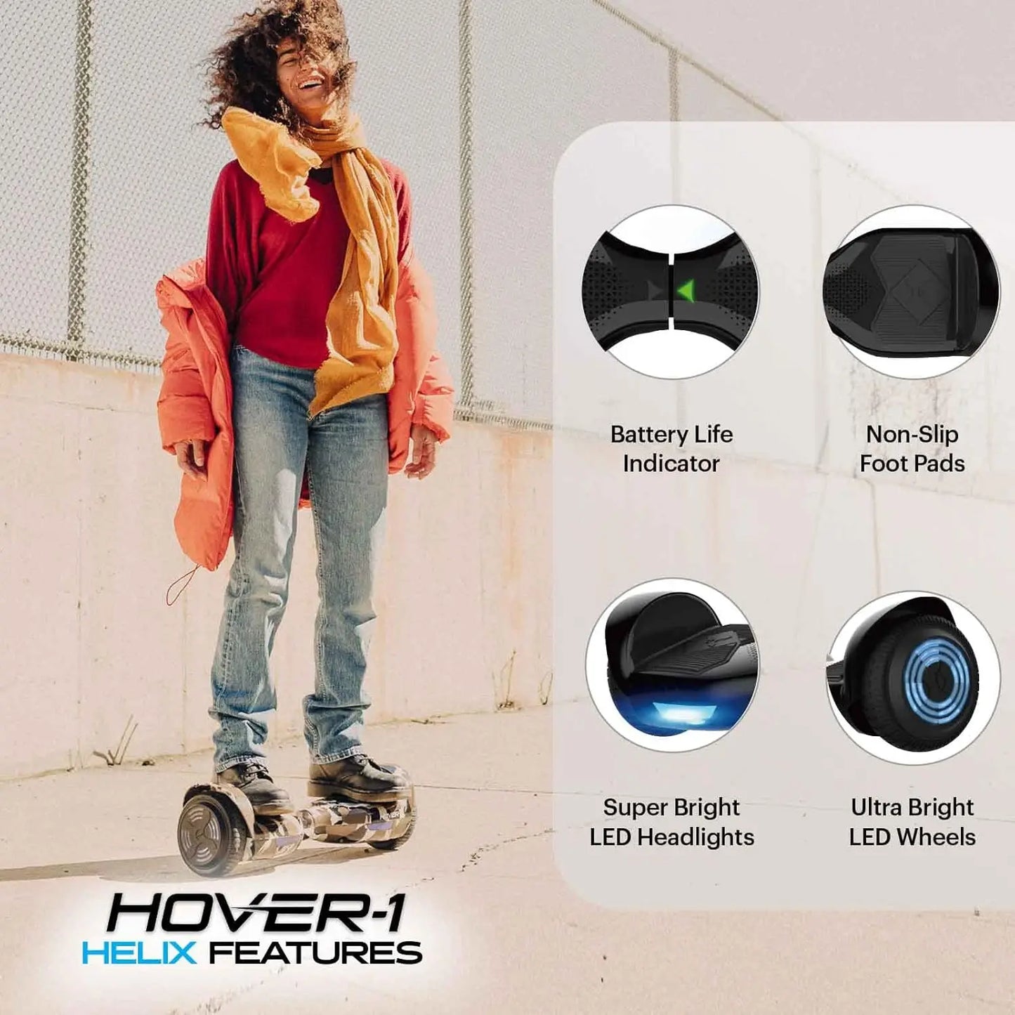 Hover-1 Helix Camo Hoverboard With UL Certification And 30kmh Speed
