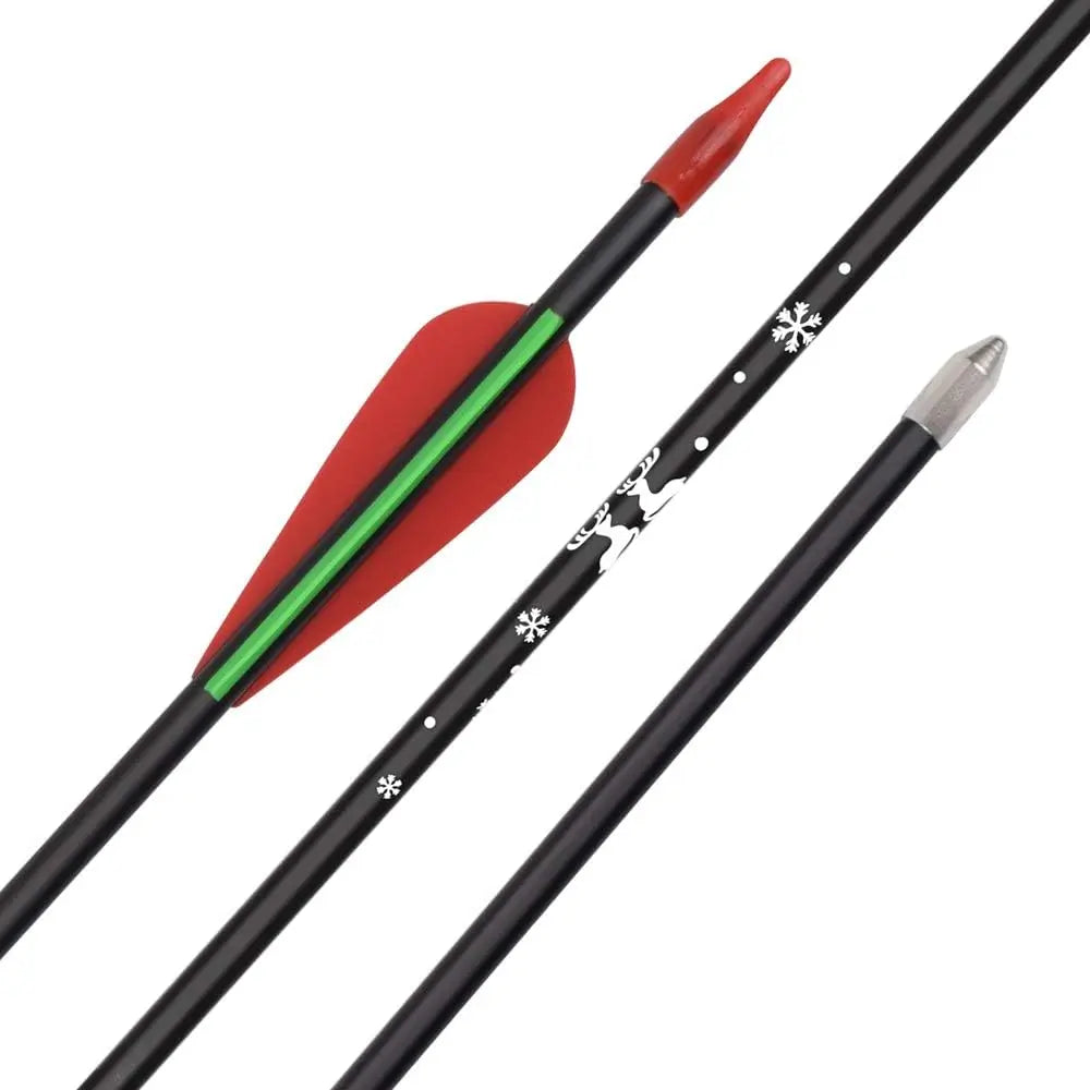 12pcs Fiberglass Recurve Bow Arrows for Outdoor Hunting and Practice Shooting