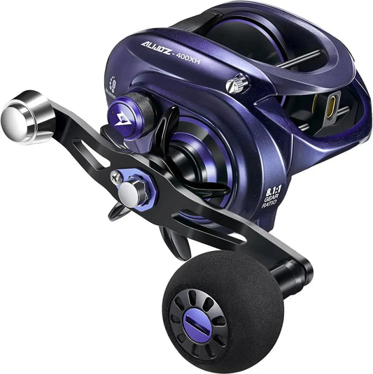 Alijoz 400 Baitcaster Fishing Reel with 38Lbs Drag and Aluminum Alloy Frame