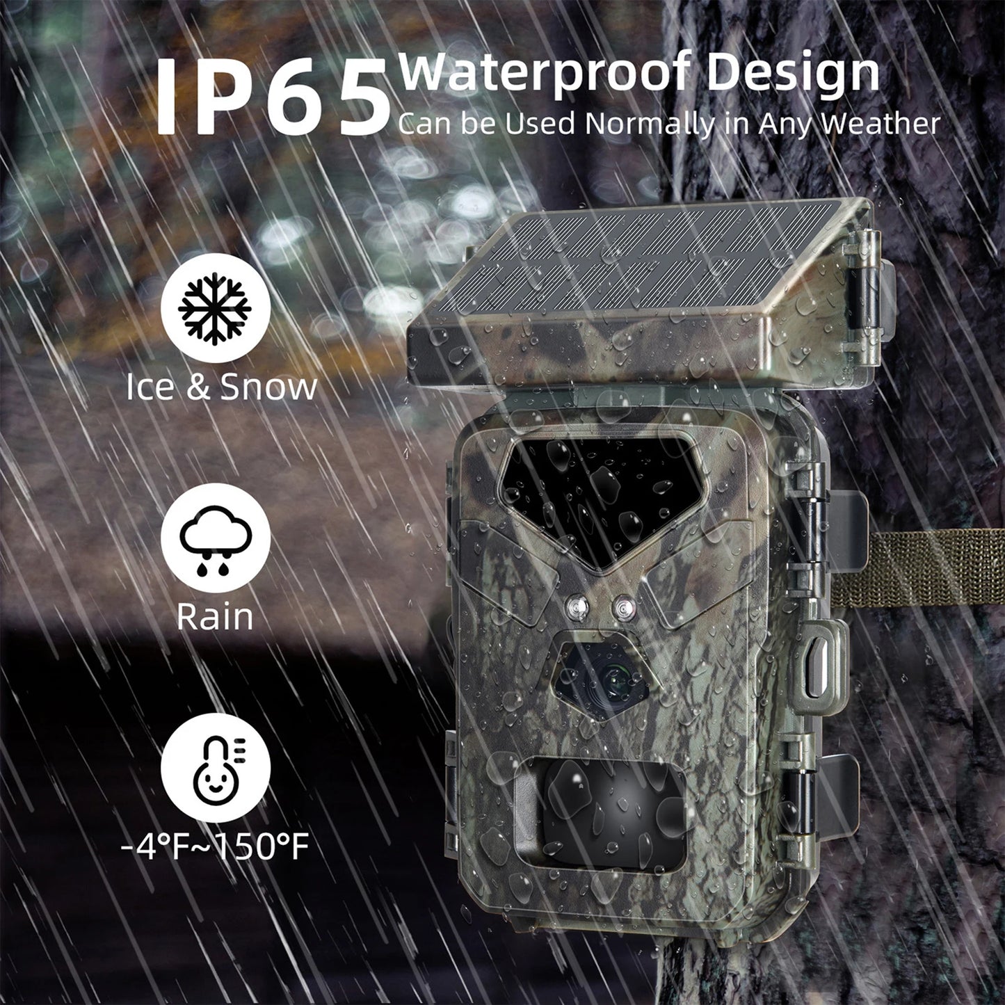 1080P Wildlife Camera with IP65 Rating and 0.45S Trigger Time for Outdoor Use